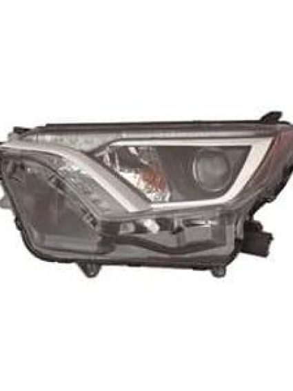 TO2518189C Driver Side Headlight Lens and Housing